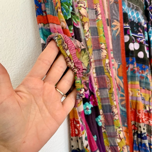 Johnny Was Sonnet Patchwork Puff Sleeve Top XS - Picture 4 of 7